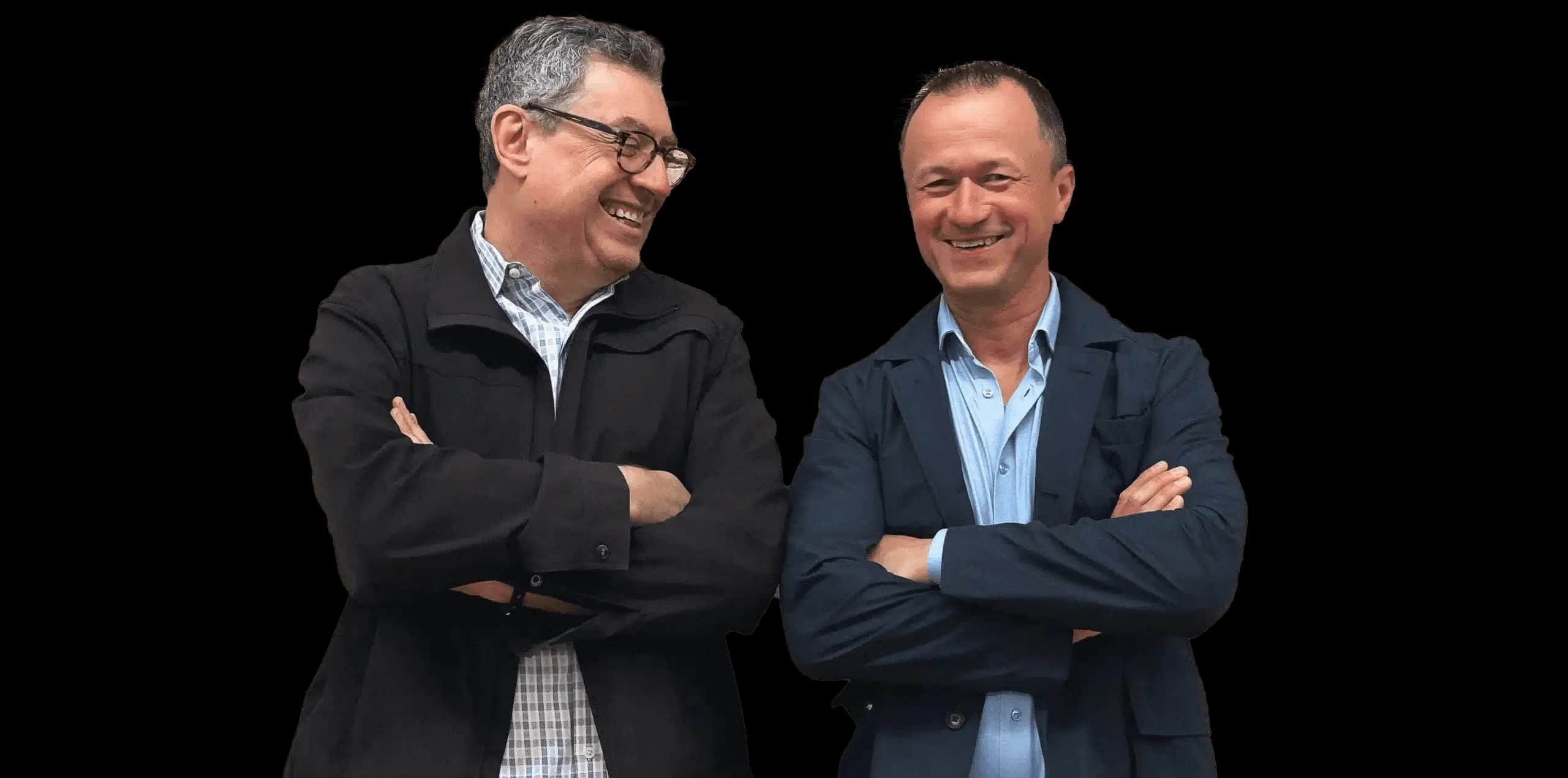 Havas CX Canada President, Alex Chepovetsky, stands with Enverta Digital’s Jacob Ciesielski after acquisition announcement.